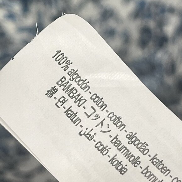 Zara Blue Floral Off Shoulder Maxi Dress Cottagecore Sz XL Smocked Coastal Chic - Picture 6 of 6